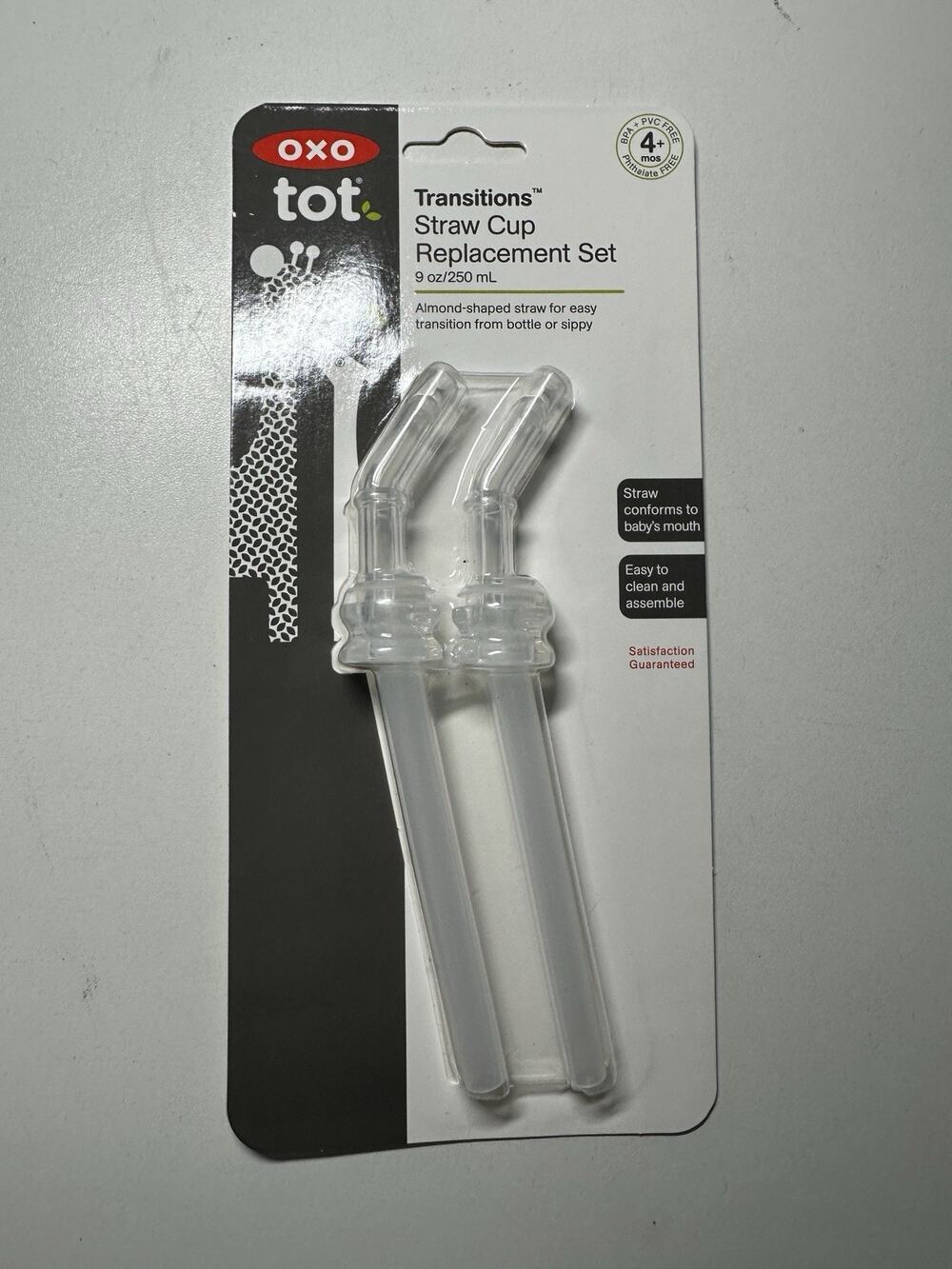 OXO Tot 2-Pack Replacement Straw Set - 9 ounce_White_SZ_2 Count